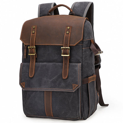 Canvas Camera Backpack Large Mens Canon Nikon Waterproof 15'' Camera Bags DSLR Camera Bags For Men