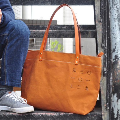 Vintage Canvas Leather Mens Womens Tote Shopping Bags Messenger Bag Tan Tote Handbag For Men Women