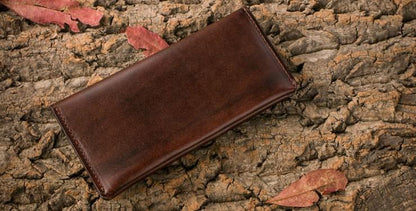 Handmade Leather Mens Clutch Wallet Cool Leather Wallet Long Phone Wallets for Men