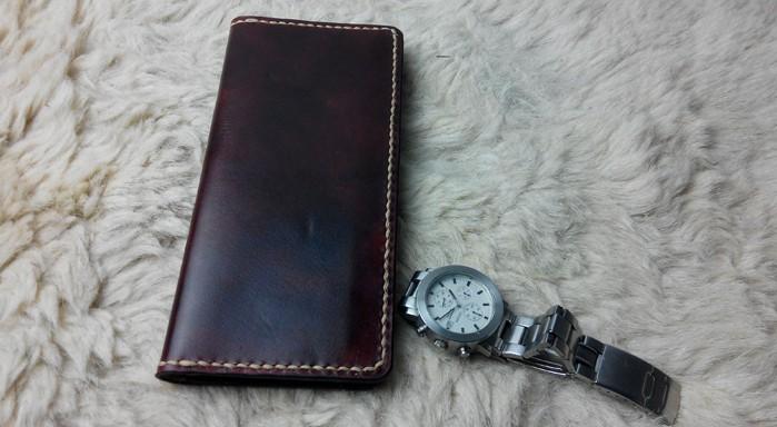 Vintage Leather Bifold Mens Long Wallet Leather Long Wallets for Men