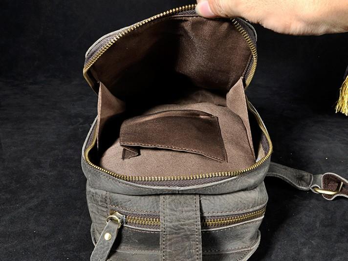 Cool Leather Mens  Sling One Shoulder Bag Sling Bag Sling Backpacks Chest Bag for men