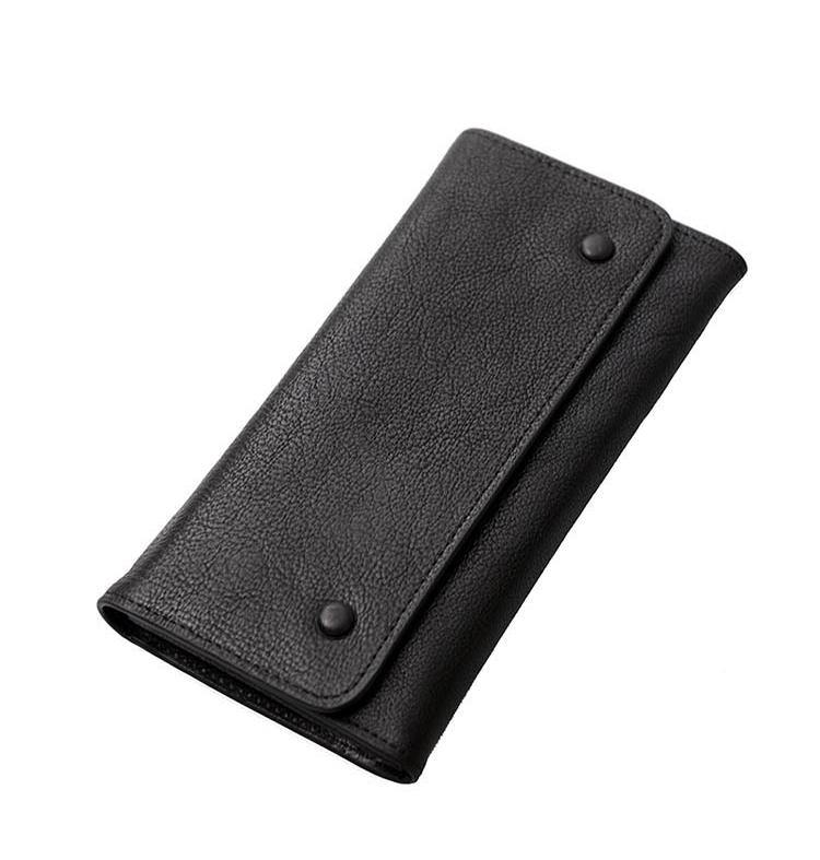 Tan Cool Leather Mens Long Wallet Black Bifold Wallet Long Wallet Brown Phone Wallet For Men