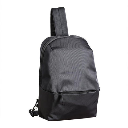 Cool Black Nylon Backpack Men's Sling Bag Chest Bag Black One shoulder Backpack Sling Pack For Men