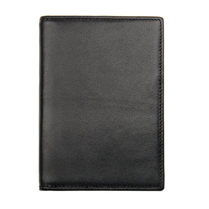 Slim RFID Men's Leather Bifold Passport Wallet Travel Wallet Ticket Wallet For Men