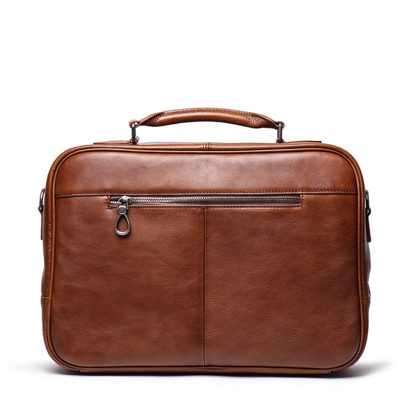 Fashion Brown Leather Men's Professional Briefcase 15¡®¡¯ Laptop Briefcase Business Handbag For Men