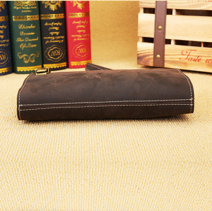 Vintage Mens Leather Clutch Bag Wristlet Bag Clutch Wallet For Men