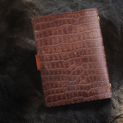 Brown Handmade Leather A7 Journal Travel Notepad Brown Notebook For Men