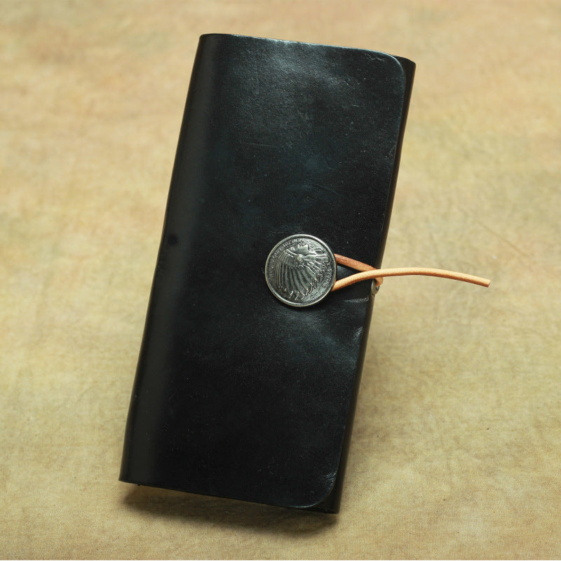 Cool Handmade Leather Men's Envelope Long Wallet Vintage Long Wallet For Men