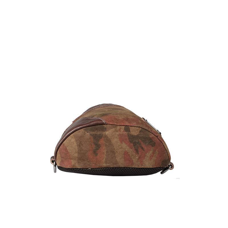 Camouflage Canvas Sling Backpack Men's Sling Bag Camouflage Chest Bag Canvas One shoulder Backpack For Men