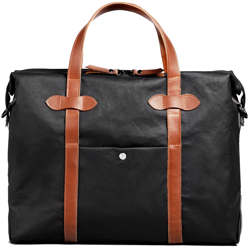 Fashion PVC Canvas Black Men's Large Handbag Briefcase Business Laptop Business For Men