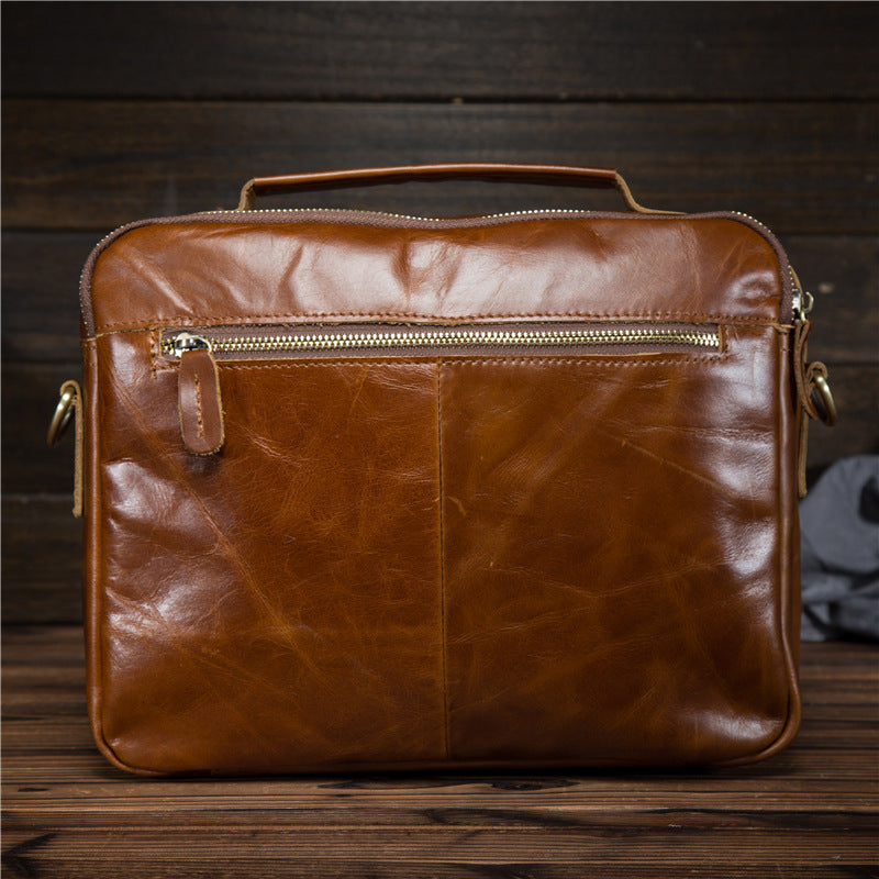 Cool Leather Small Side Bag Handbag Work Bag Business Bag Shoulder Bags For Men