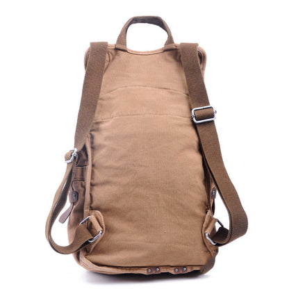 Canvas Black Mens Hiking Backpack Large Khaki School Backpack Canvas Travel Backpack For Men