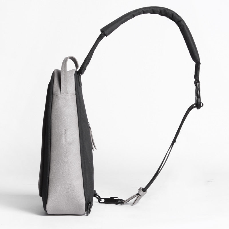 Cool OXFORD CLOTH PVC Men's Sling Bag Triangular One Shoulder Backpack Chest Bag For Men