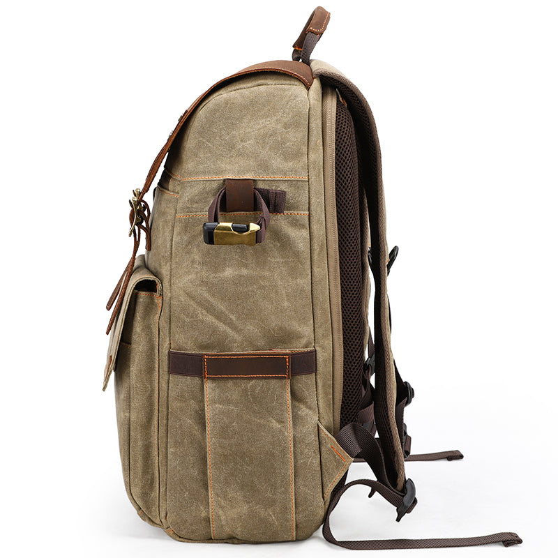 Canvas Camera Backpack Large Mens Canon Nikon Waterproof 15'' Camera Bags DSLR Camera Bags For Men