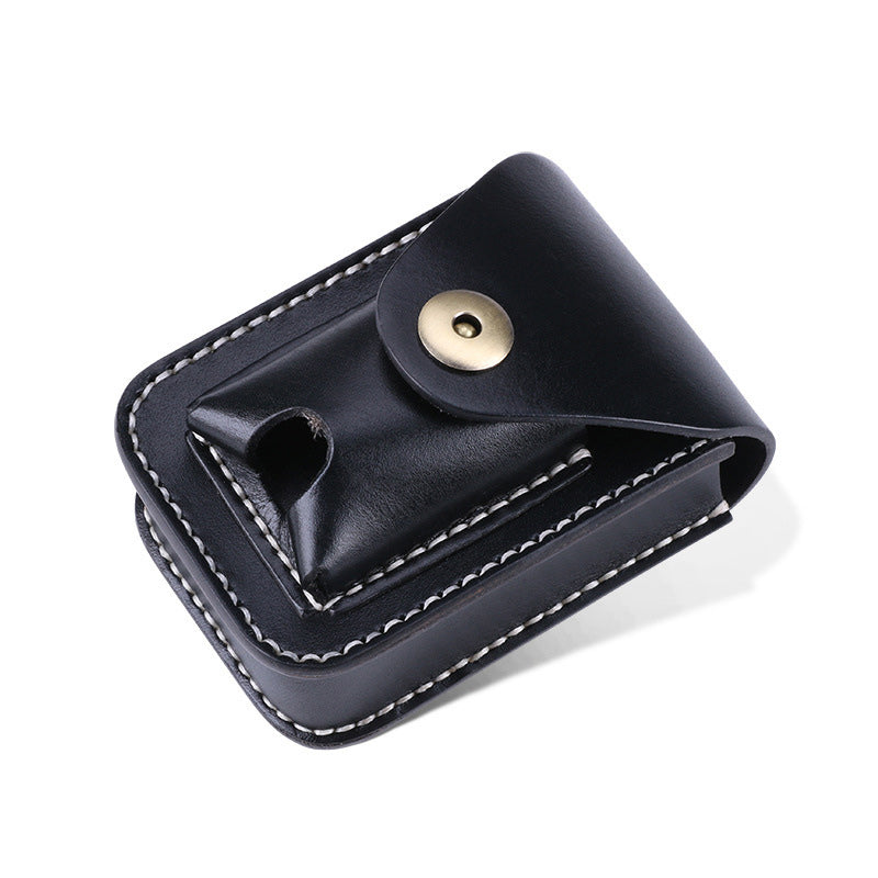 Leather Mens Cigarette Cases with Lighter Holder With Belt Loop Cigarette Holder For Men