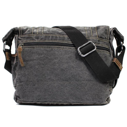 Cool Canvas Black Mens 13 inches Messenger Bag Side Bags Green Postman Bag Courier Bag For Men