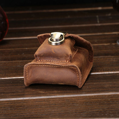 Cool Brown Leather Cigarette Case Belt Pouches BELT Cigarette Holder For Men