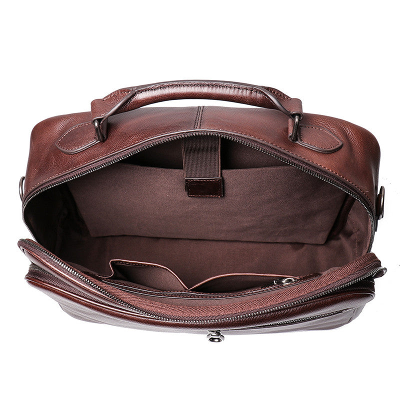 Fashion Brown Leather Men's Professional Briefcase 15¡®¡¯ Laptop Briefcase Business Handbag For Men