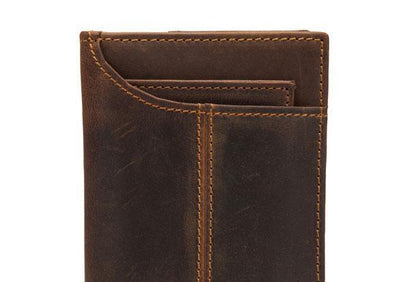 Vintage Mens Leather Long Wallet Cool Bifold Long Wallet Clutch For Men