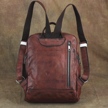 Vintage Leather Men's Backpack 13'' Laptop Backpack School Backpack For Men