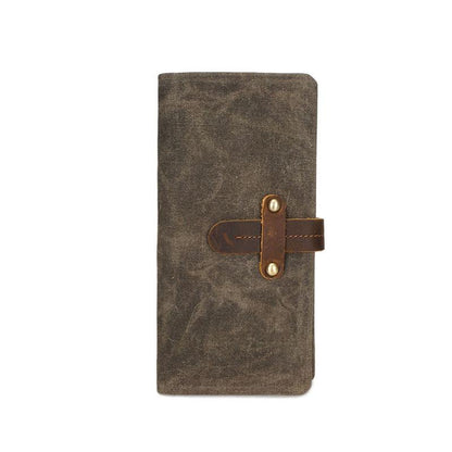 Mens Canvas Long Wallets for men Bifold Cool Men Long Wallet