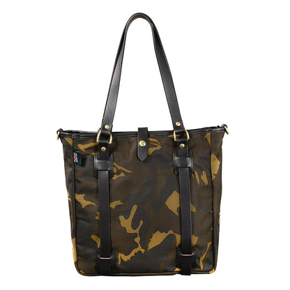 Waxed Canvas Leather Mens Womens 14'' Camouflage Tote Bag Handbag Tote Bag Shoulder Bag Tote Purse For Men