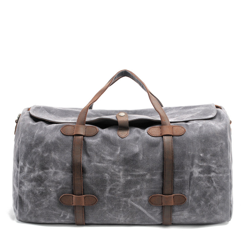 Casual Waxed Canvas Mens Large Travel Waterproof Weekender Bag Shoulder Duffle Bag for Men