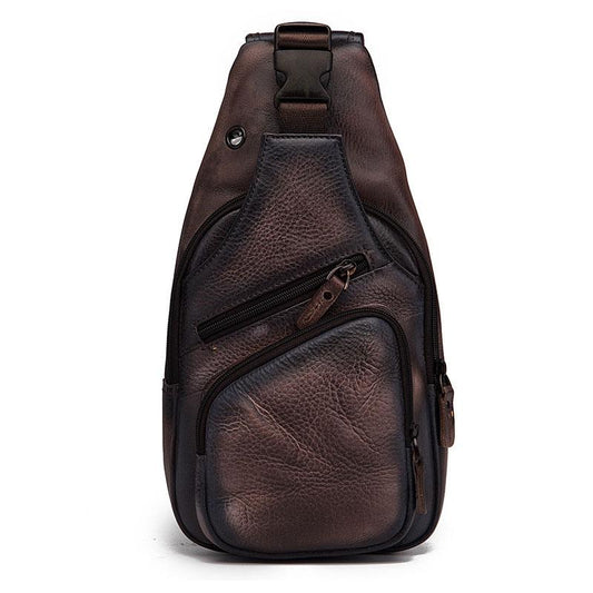 Cool Leather Chest Bag Sling Bag Sling Crossbody Bag Sling Travel Bags Sling Hiking Bag For Men