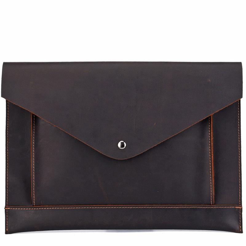 BLACK and BROWN MENS LEATHER SLIM CLUTCH PURSE BAG CLUTCH BAG FOR MEN