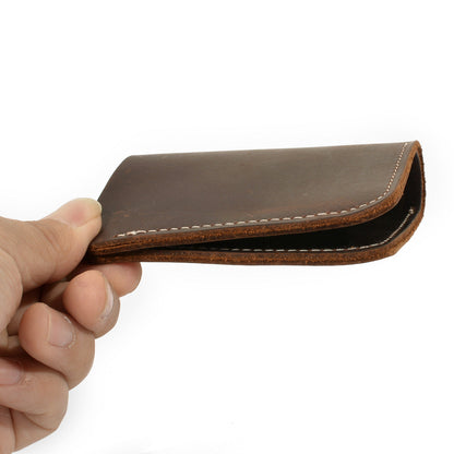 Cool Handmade Leather Mens Brown Bifold billfold Wallet Small Wallet  for Men