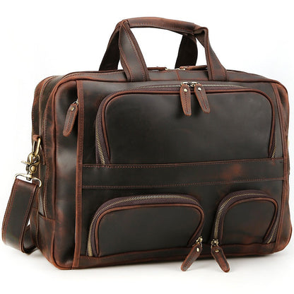 Vintage Leather Men's Briefcase 15¡®¡¯ Laptop Briefcase Professional Bag For Men