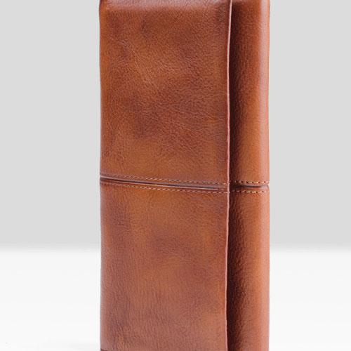 Handmade Leather Mens Cool Long Leather Wallet Bifold Clutch Wallet for Men