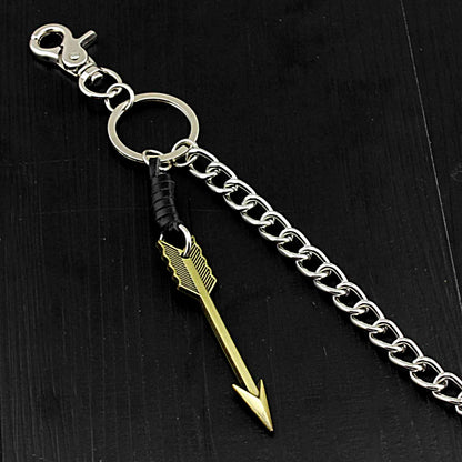 Arrow Charm Silver Punk Pants Chain Fashion Wallet Chain Biker Wallet Chain For Men