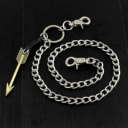 Arrow Charm Silver Punk Pants Chain Fashion Wallet Chain Biker Wallet Chain For Men