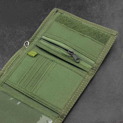 Camouflage Canvas Mens Trifold Biker Wallet Small Chain Wallet With Chain for Men