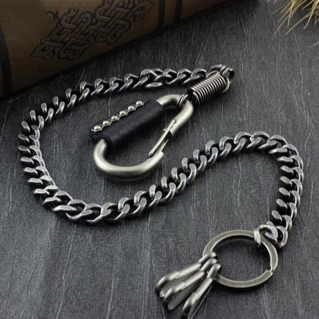 Silver Mens Key Chain Pants Chain Punk Jean Chain Badass Wallet Chain for Men