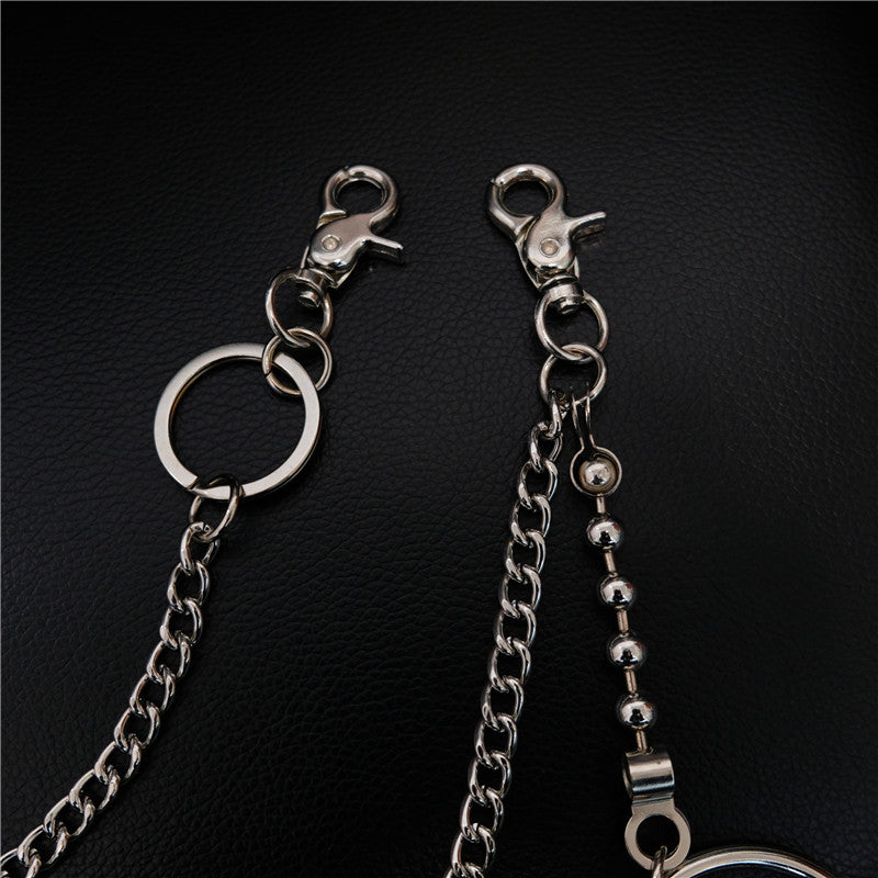 Fashion Womens Mens Silver Ring Simple Long Wallet Chain Pants Chain Biker Wallet Chain For Men