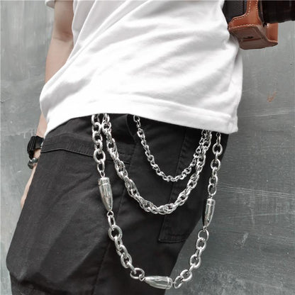 Badass Punk Mens Triple Long Bullet Wallet Chain Pants Chain Jeans Chain Jean Chain For Men