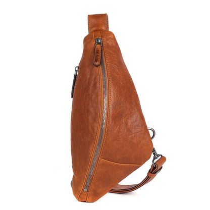 Leather Streamline Sling Bag #12045