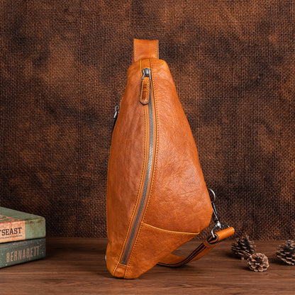 Leather Streamline Sling Bag #12045