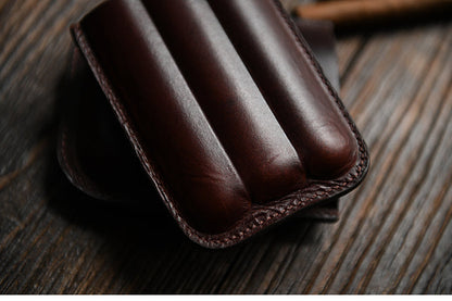 Best Coffee Leather Mens 1pc Cigar Case Top 1pc Leather Cigar Case for Men