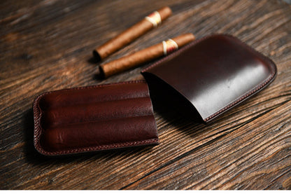 Best Coffee Leather Mens 1pc Cigar Case Top 1pc Leather Cigar Case for Men