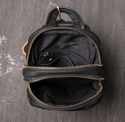 Black Leather Sling Pack Black Leather Sling Bag Cool Sling Crossbody Packs For Men