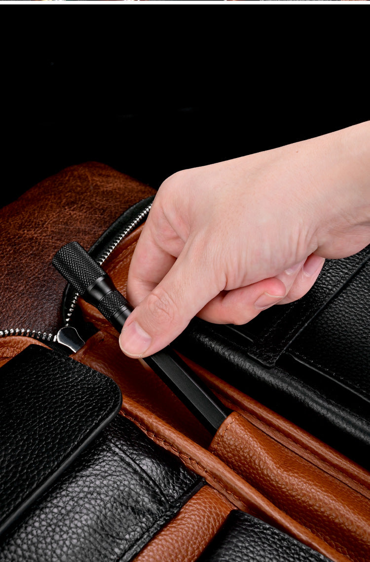 Black Leather Tobacco Pipe Rollup Bag, Pipe Pouch, The Pipe Smoker's Full Set Gift for Him