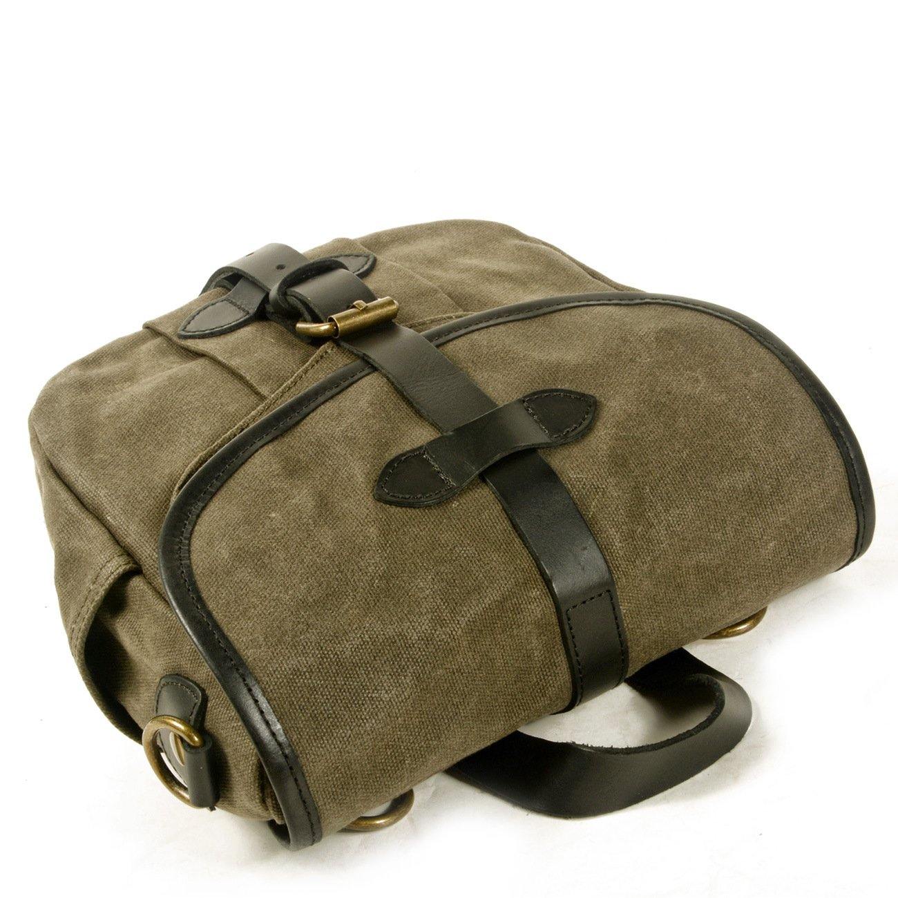 Khaki Waxed Canvas Mens Cycling Messenger Bags Khaki Canvas Bike Side Bag For Men