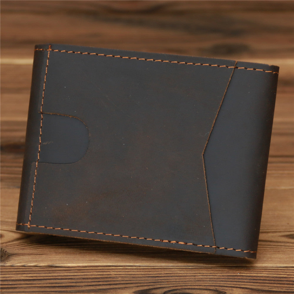 Brown Leather Mens License ID Wallets Front Pocket Wallet Cards Wallet for Men