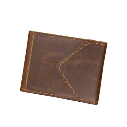 Brown Leather Mens License ID Wallets Front Pocket Wallet Cards Wallet for Men