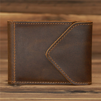 Brown Leather Mens License ID Wallets Front Pocket Wallet Cards Wallet for Men