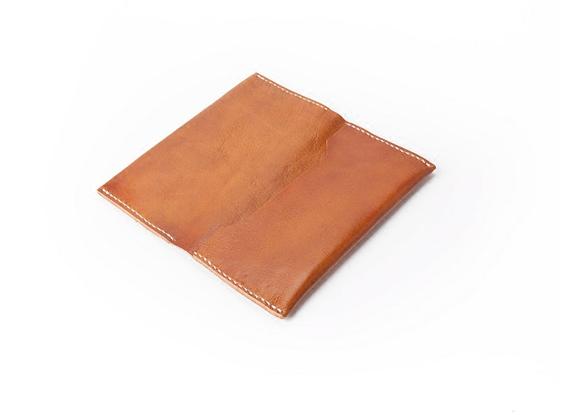 Brown Handmade Leather Mens Long Wallet Bifold Long Wallet Cellphone Wallet For Men