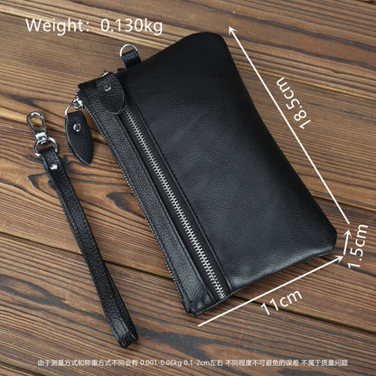 Mens Zipper Key Wallet Zip Around Wallet Clutch Bag Car Key Case For Men